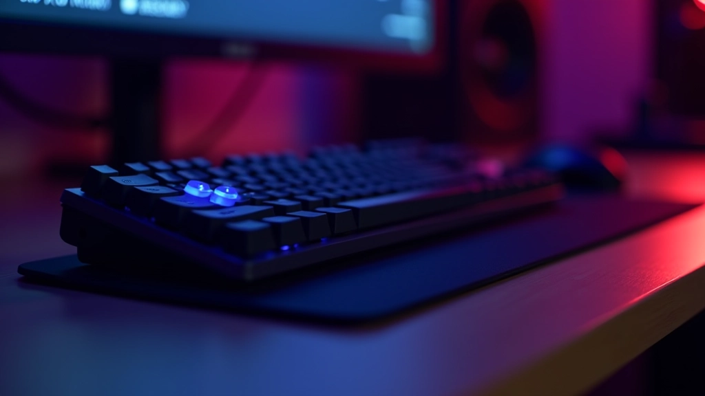 Close-up of hands typing on mechanical keyboard with gaming mouse nearby